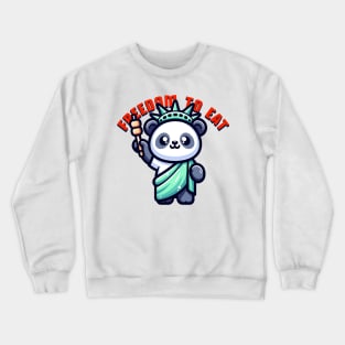 parody panda liberty statue Crewneck Sweatshirt